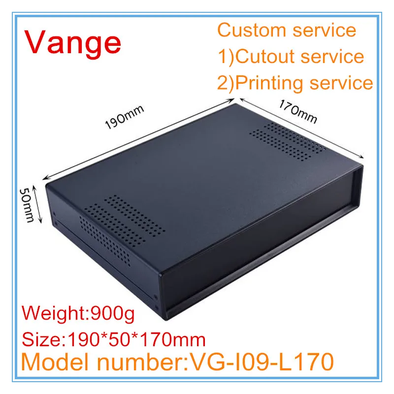 1pcs/lot power supply outlet box 190*50*170mm iron housing diy plastic