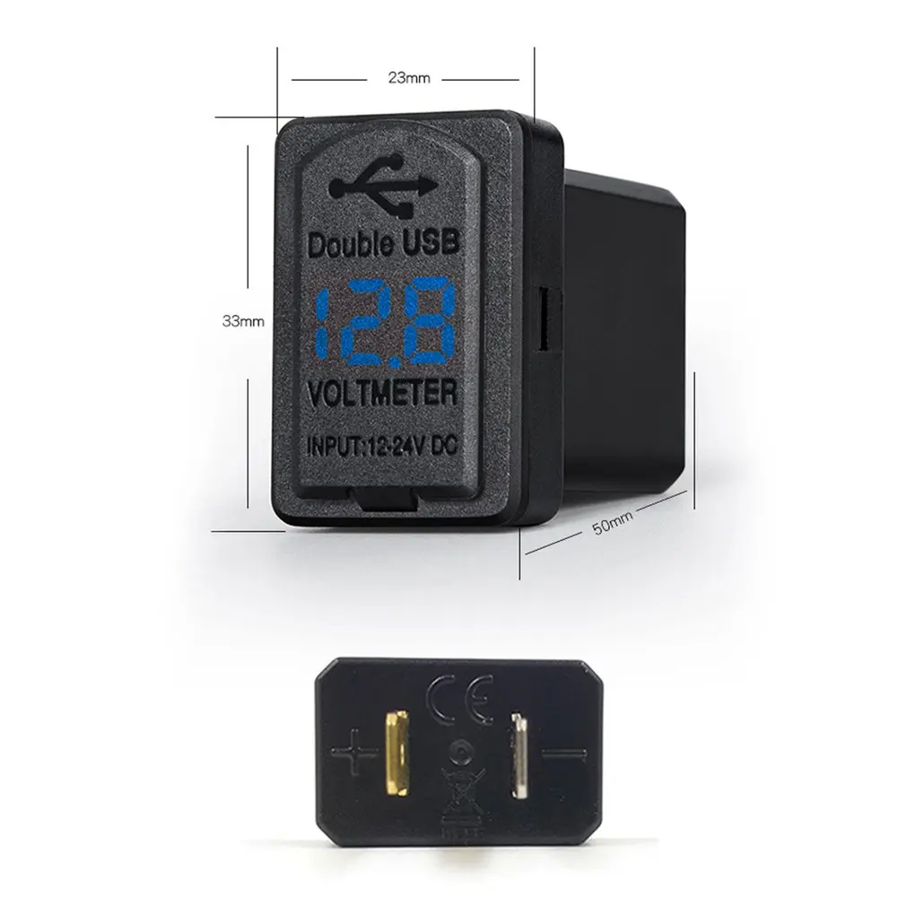 4.8A автомобильное зарядное устройство двойной USB порт светодиодный дисплей Вольт для телефона планшета навигатор Быстрая Зарядка адаптер для автомобиля Toyota