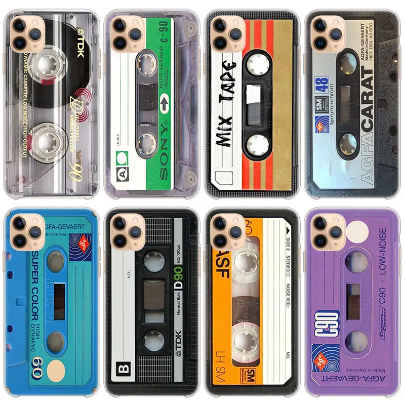 Classical Old Cassette Silicone Phone Case for Apple iPhone 13 12 Mini 11 Pro XS Max X XR 6 6S 7 8 Plus 5 SE 2020 Soft Cover | Мобильные