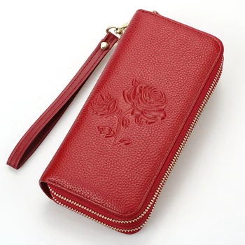 

2020 new ladies leather wallet long multi-function large-capacity clutch bag fashion temperament change mobile phone bag