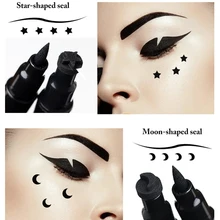 4 стиля жидкая подводка для глаз карандаш с двойной головкой Быстросохнущий Водонепроницаемый штамп подводка для глаз ручка татуировки инструменты для макияжа глаз сердце TSLM2