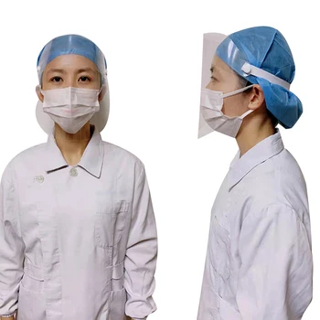 

Transparent Adjustable Full Face Shield Plastic Anti-fog Protective Mask