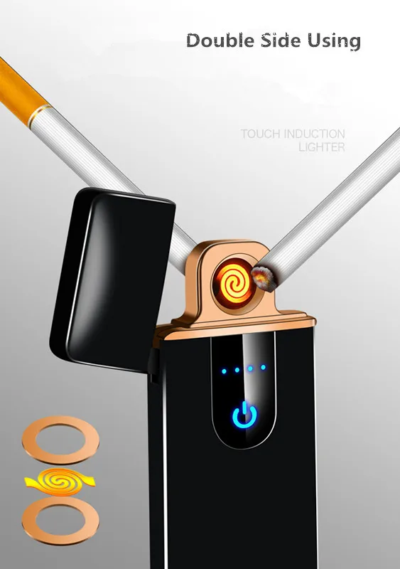 Зажигалка с сенсорным выключателем зажигалка для сигарет USB зажигалки