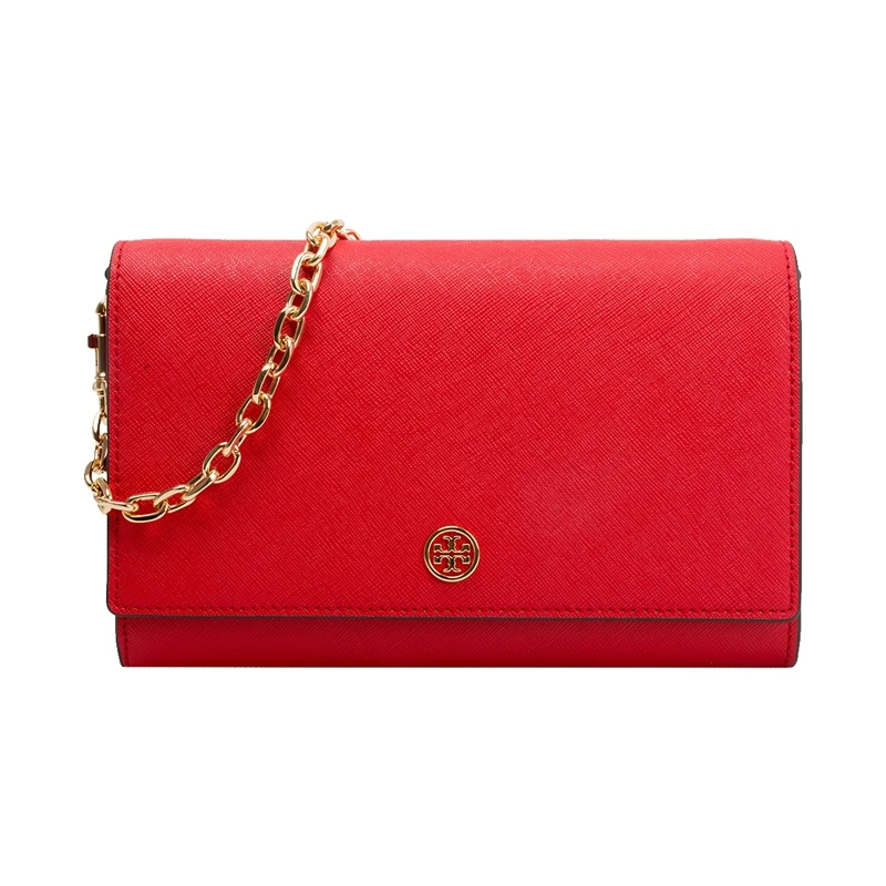 Аутентичные оригинальные и брендовые новые роскошные Tory Burch Robinson цепи плеча bag45257/52708/54281 - Цвет: Red 112046901
