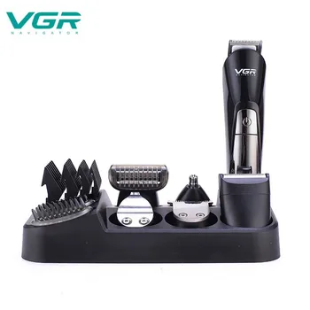 

VGR V-012 6 In 1 Hair Clipper Electric Hair Trimmer Rechargeable Multifunctional Electric Beard Trimmer Men Hair Cutting Machine