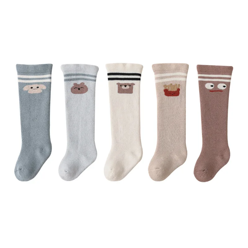 

Носки для младенцев, Зимние новые утепленные детские чулки, носки для новорожденных, хлопковые носки для мальчиков и девочек, гольфы, милые носки для малышей 7-12 месяцев