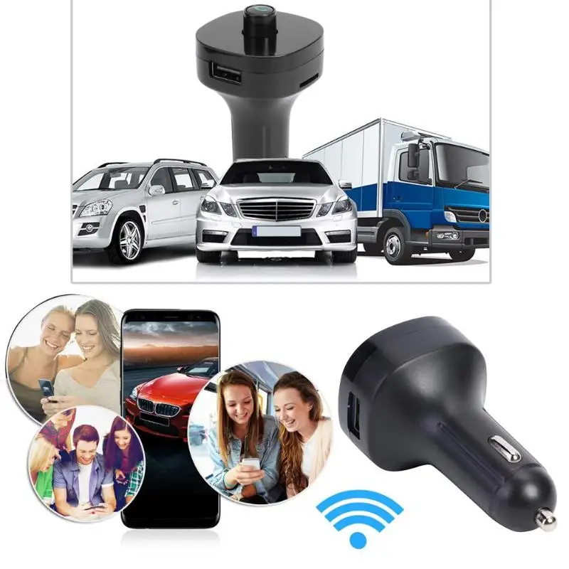 Прочный fm-передатчик нежного дизайна M14 Bluetooth fm-передатчик автомобильный комплект двойной USB зарядное устройство поддержка микро-карты памяти