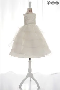 

free shipping vestidos de madrinha 2014 new real pictures handmade high neck cap sleeves ivory custom A-line flower girl dresses