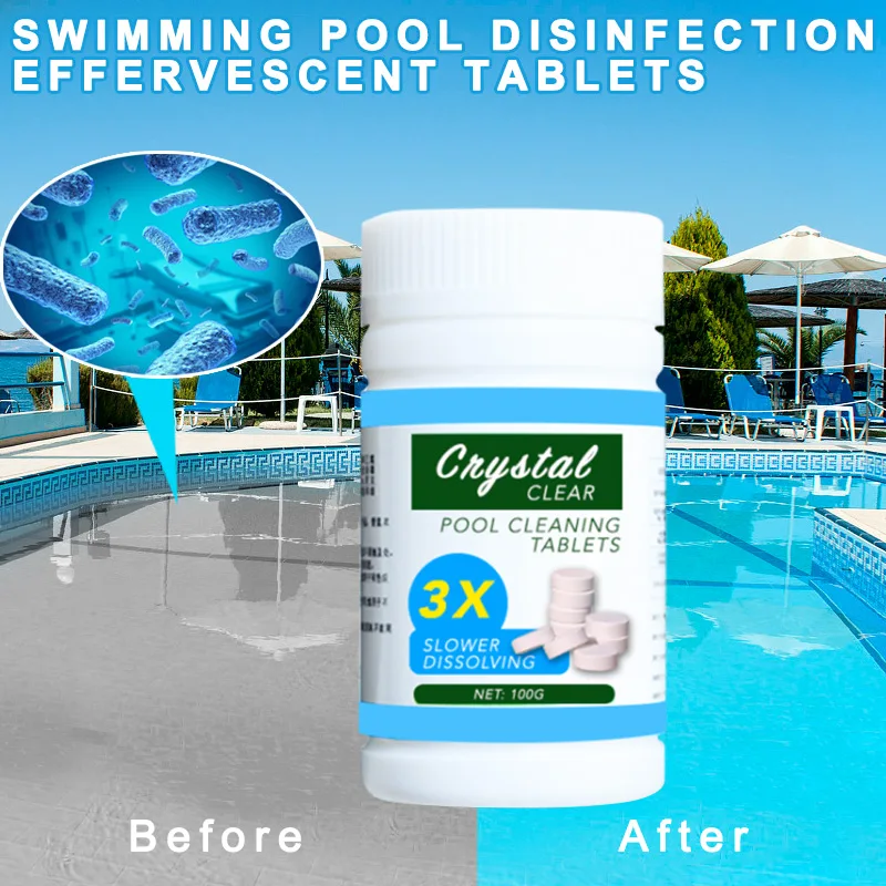 

Wholesale 100 Pcs Pool Cleaning Tablet Safe Long Lasting for Swimming Pool MSD-ING