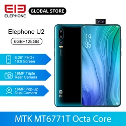 ELEPHONE U2 смартфон с восьмиядерным процессором Helio P70, ОЗУ 64 ГБ, ПЗУ 128 ГБ, 16 МП, 6,26 дюймFHD +, Android 9,0