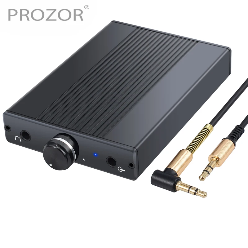 PROZOR Headphone Amplifier Aluminum HiFi Amp 3 5mm AUX Interface Stereo Audio Super Bass amp Earphone Amplifier For MP3 Players