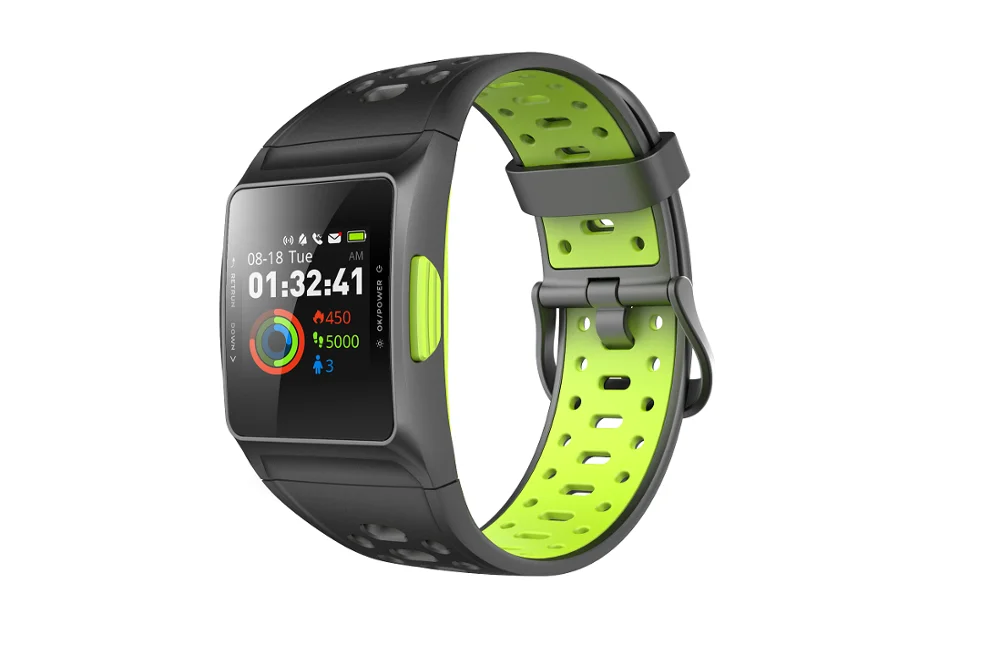 CSTINKJET P1L gps браслет сердечного ритма Смарт-часы IP68 Водонепроницаемые мужские и женские фитнес-трекер Смарт-часы - Цвет: Зеленый