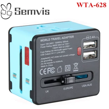 

Wor ldtrip Plug Converter Dual USB 2.4A Multi-function Plug Multi-national Conversion Plug Conversion Socket Power Conversion