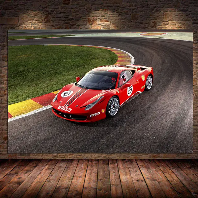 Race Car Classical Artworks Printed on Canvas 17