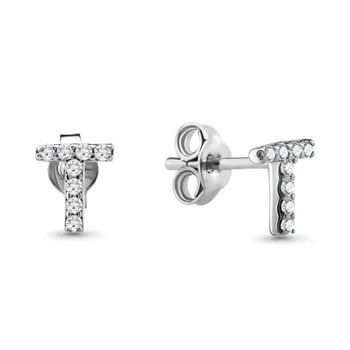 

AQUAMARINE stud with cubic, silver 925