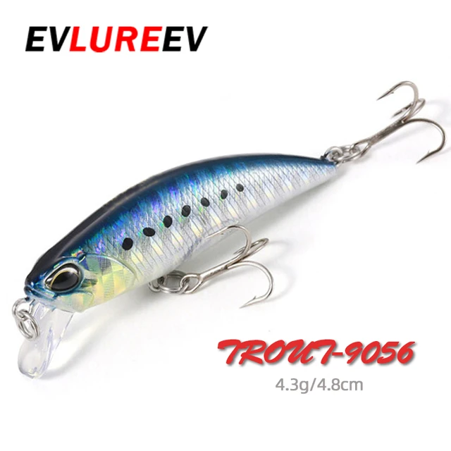 2023 New Minnow 48mm 4.3g Sinking Floating Mini Wobbler Fishing Lure  Artificial Hard Bait Trout