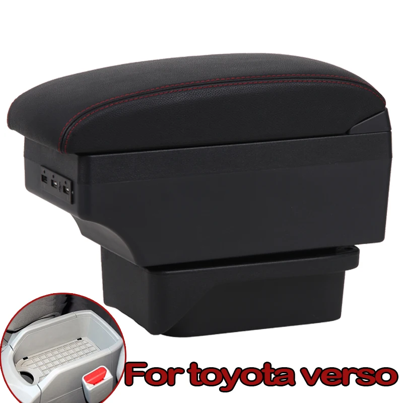 Для Toyota Verso подлокотник коробка центральный магазин содержание коробка подстаканник USB интерьер автомобиля-Стайлинг украшения Аксессуары