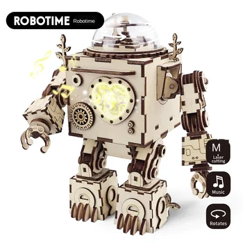 

Robotime Punk Music Box Wooden Creative DIY Adult Handmade Toy Gift