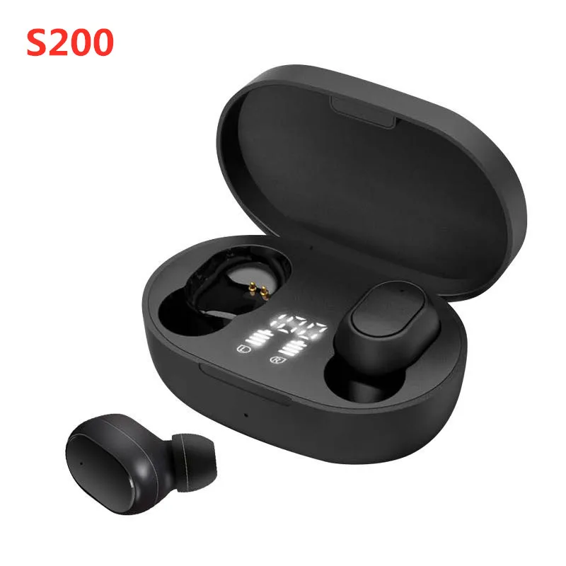 

Earphones wireless Bluetooth S200 Sports Earphones With Charging Box Headsets Noise Cancelling Earbuds for All Smart Phone