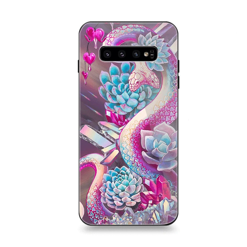 G4 Чехол для телефона Стекло для samsung A70 A50 A30 A40 A20 A60 A10 S7 край S8 S9 S10 плюс Чехол Красота цветок детка печати - Цвет: G4