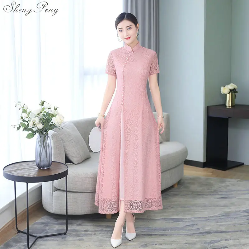 2019 весеннее элегантное Ретро китайское традиционное платье Cheongsam женское