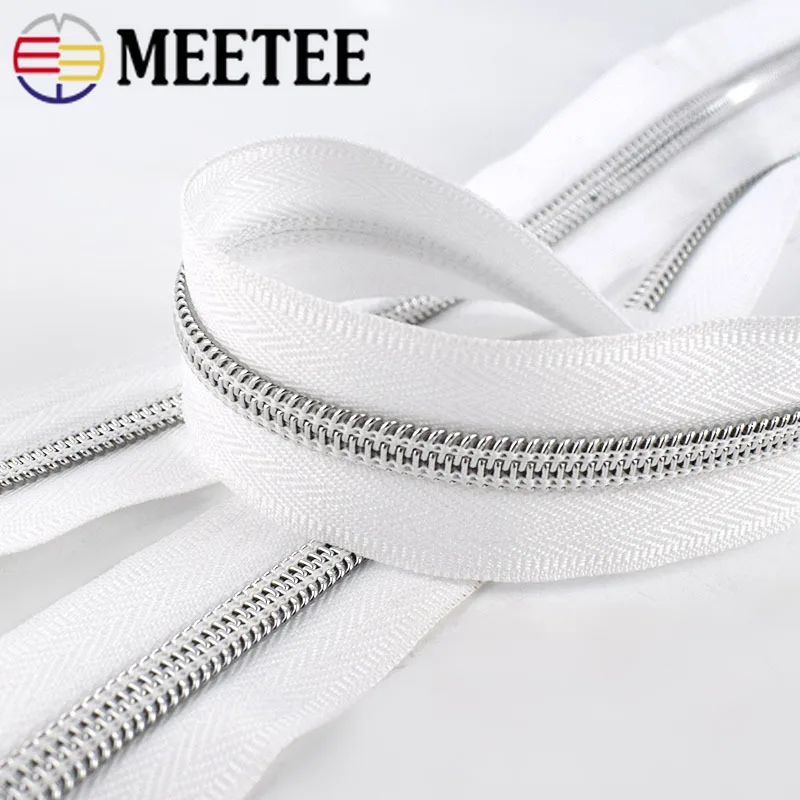 4/8 м Meetee нейлон код со стандартом ISO в Гуанчжоу Китай Золотой зуб катушки молнии для шитья «сделай сам» с открытым концом, сумки для занятий спортом, аксессуары для одежды ZA030