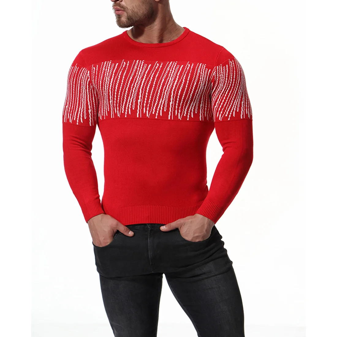 Новинка, осенне-зимний хлопковый свитер, мужской пуловер, осенняя зимняя одежда, hombre robe pull homme, свитера, мужской вязаный свитер