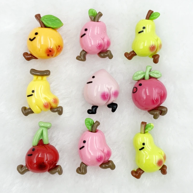 

10Pcs Kawaii Cute Mixed Fruit animals Flatback resin Cabochons Scrapbooking DIY Jewelry Craft Decoration Accessories D69