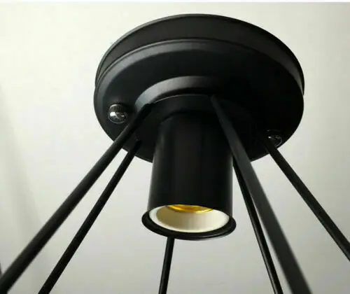 Лампа с абажуром Декор современный промышленный стиль Потолочный подвесной кулон металлический абажур проволочная лампа