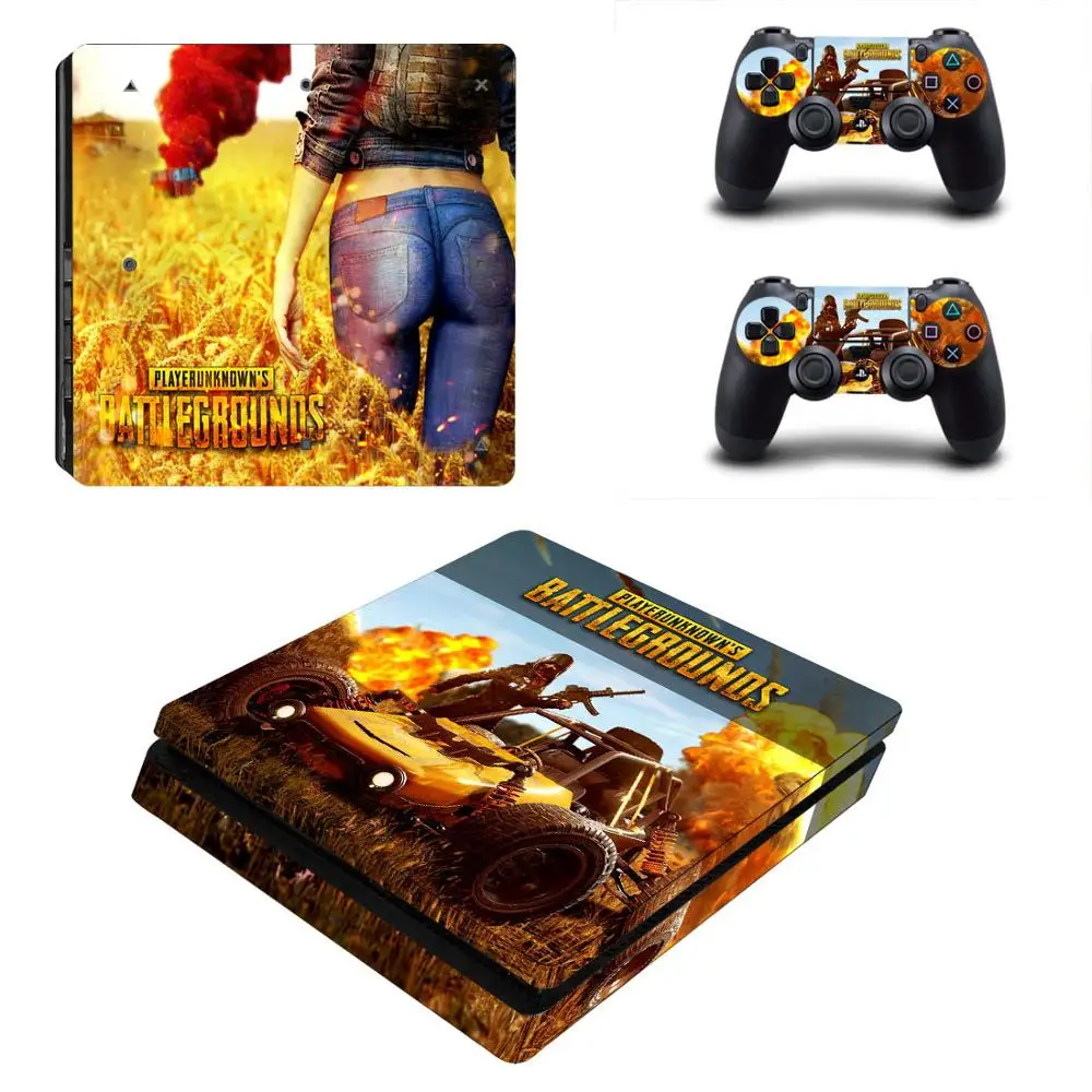  Game PUBG PS4 Slim Sticker Play station 4 Skin Sticker Decal For PlayStation 4 PS4 Slim Console & C