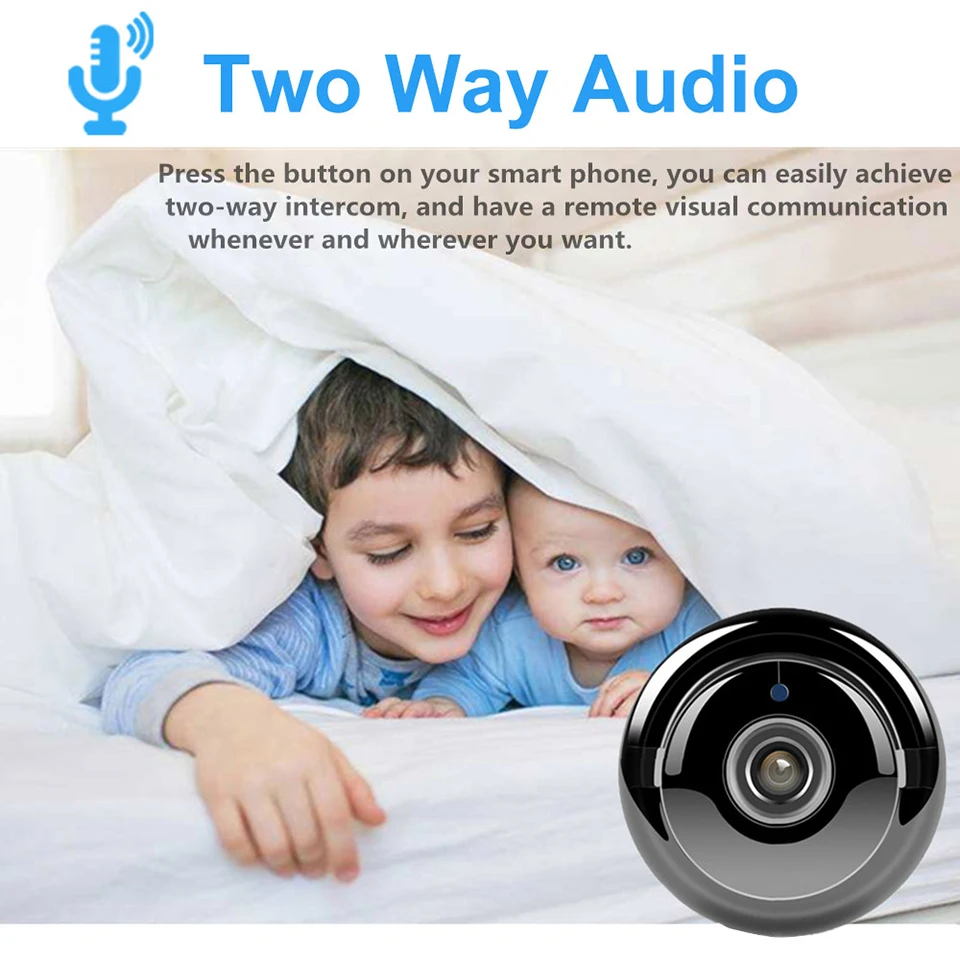 Tendway Беспроводная мини WiFi камера 720P HD ИК ночного видения Домашняя безопасность Облако IP камера CCTV Обнаружение движения монитор для младенца