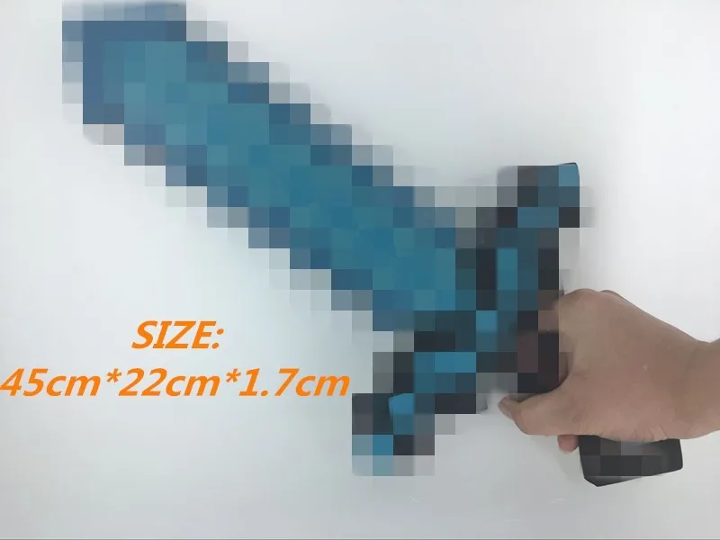 

Newest design Mini Size 45cm Blue Diamond Sword pickaxe Soft EVA foam toy sword