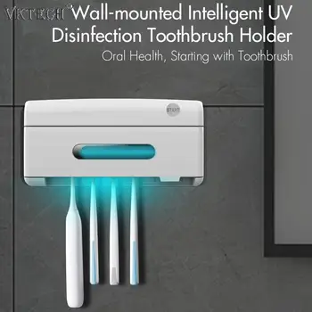 

UV Toothbrush Sterilizer Box Wall Mounted Quartz UV Light Disinfection Toothbrush Razor Sterilizer Box Bathroom Accessories