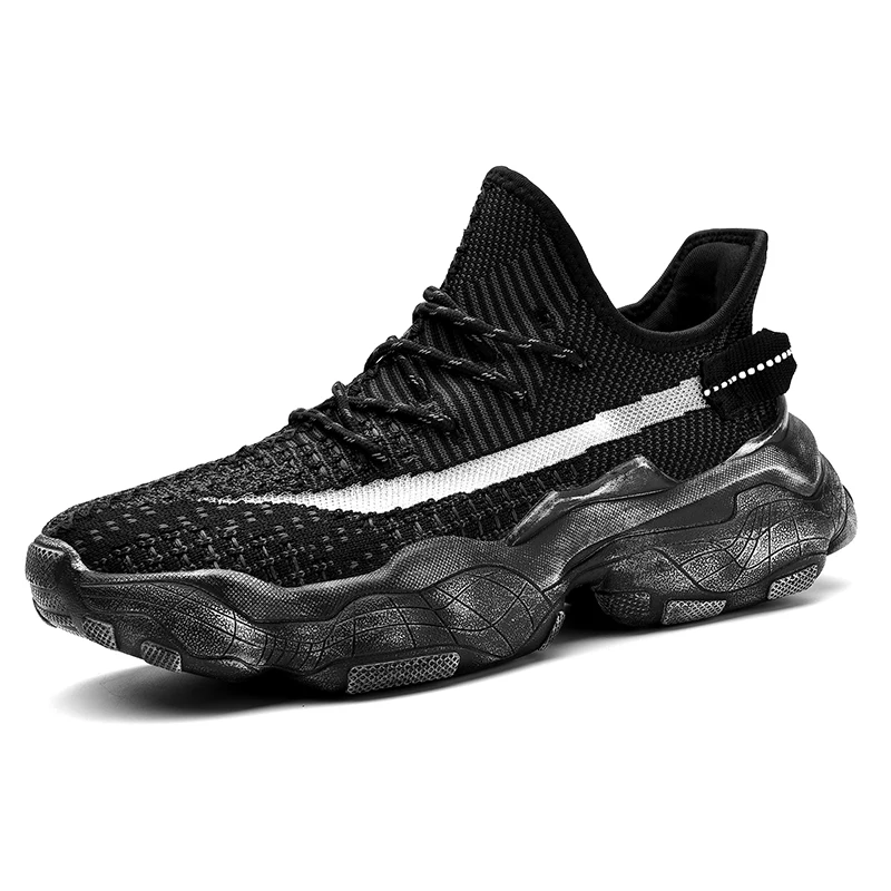 Мужская обувь из сетчатого материала 350 носок кроссовки высокие эластичные Flyknit дышащие белые мужские стильные кроссовки Zapatos De Hombre V2