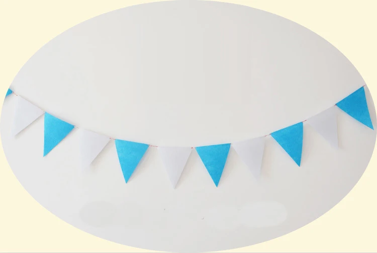 4M Grey Blue White Pink flags and banners party Wedding/Valentine's day/birthday party Flags Hang Garland Decoration Supplies