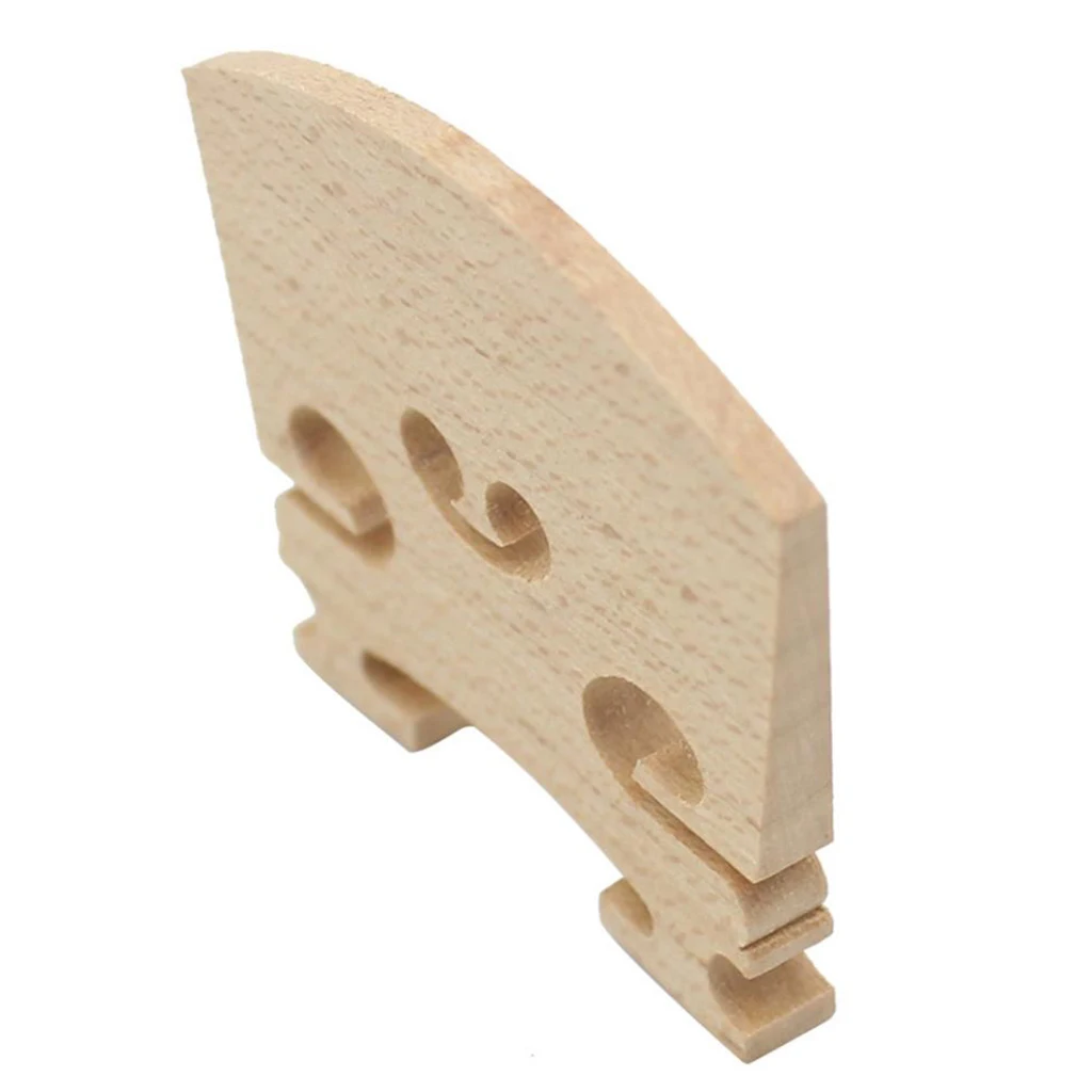 5 Pieces Violin Bridge 4/4 Size for Acoustic Violin Replacement Maple Wood