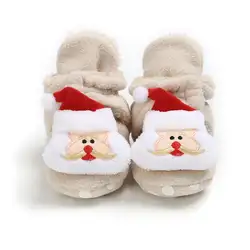 Рождественские детские ботинки для малышей; зимние теплые детские ботинки для малышей 0-18 месяцев; обувь для малышей