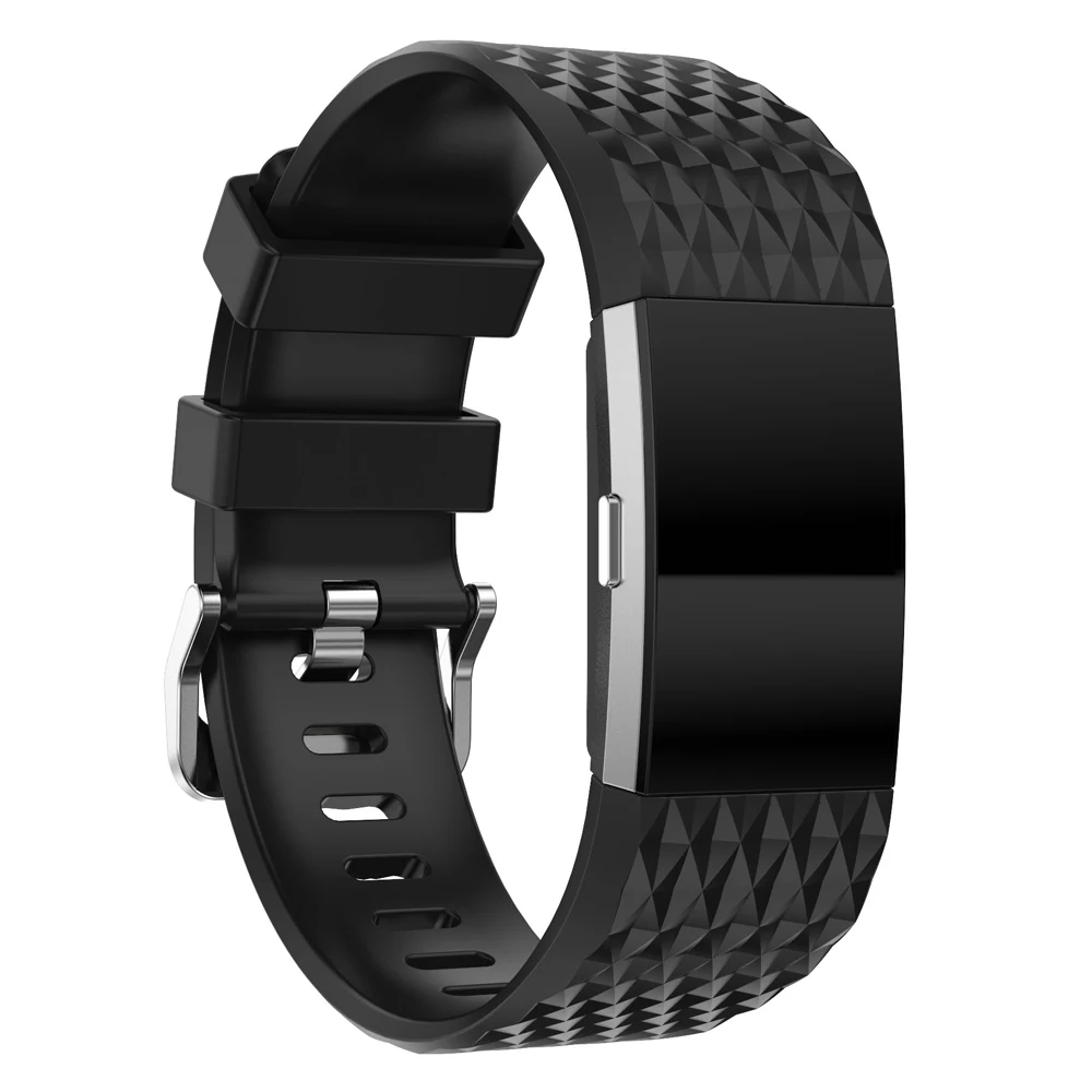 Мягкий силиконовый браслет для часов браслета FitBit Charge 2 дышащие наручный ремешок
