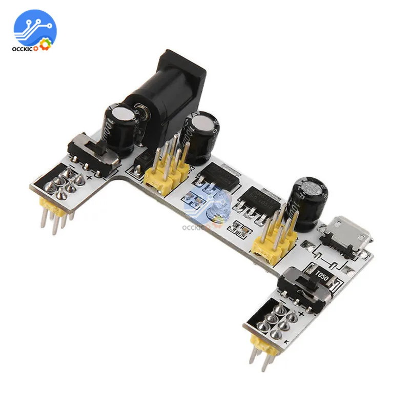 MB102 макет Питание модуль постоянного тока 7-12V микро USB макетная плата без пайки MB-102 2-полосная белый макет Мощность модуль