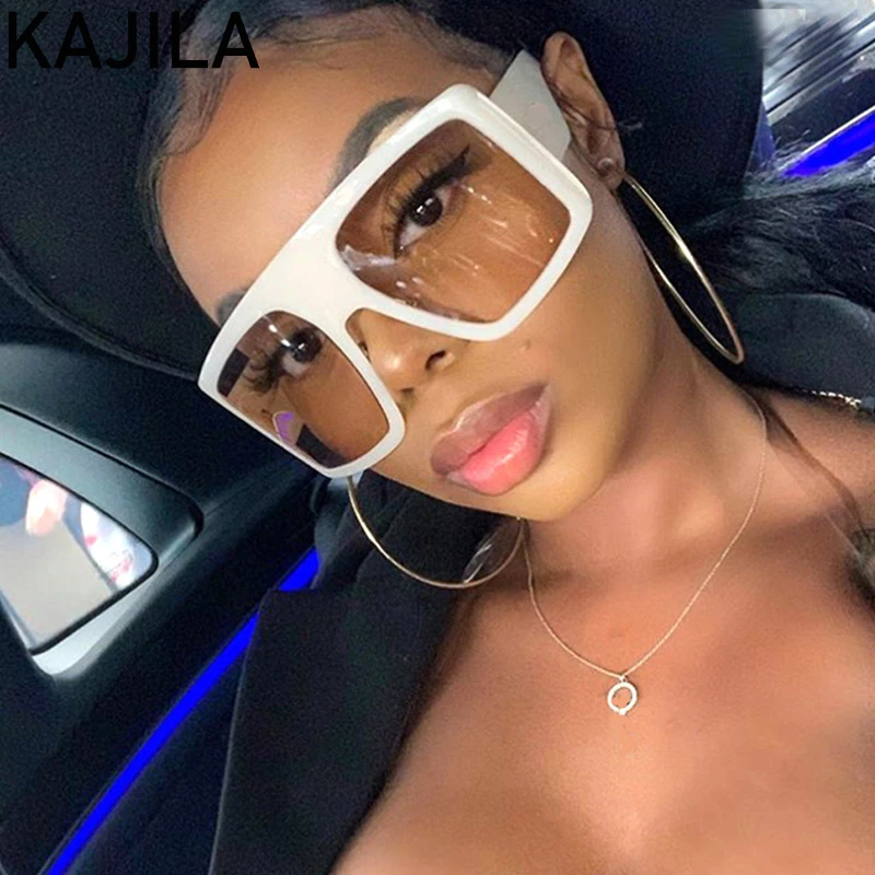 

Oversized Sunglasses Women Big Frame 2020 New Fashion Luxury Brand Vintage Trend Square Sun Glasses For Woman Lunettes De Soleil
