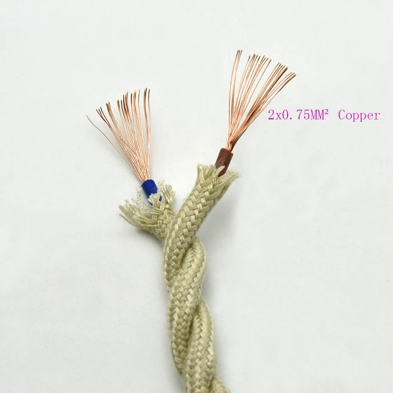 Multicolor Color Braided Twisted Wire DIY Lamp Twisted Wire 2×0.75 Square Edison Retro Power Cord images - 6