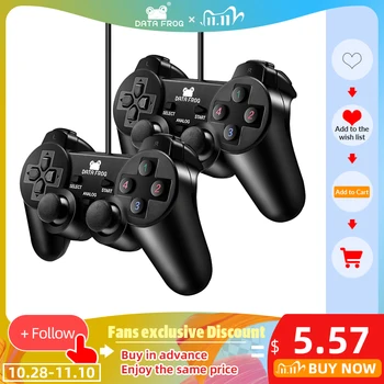 

DATA FROG Wired Game Controller Gaming Joypad Joystick USB Gamepad For PC Laptop Vibration Gamepads For Window 7&10