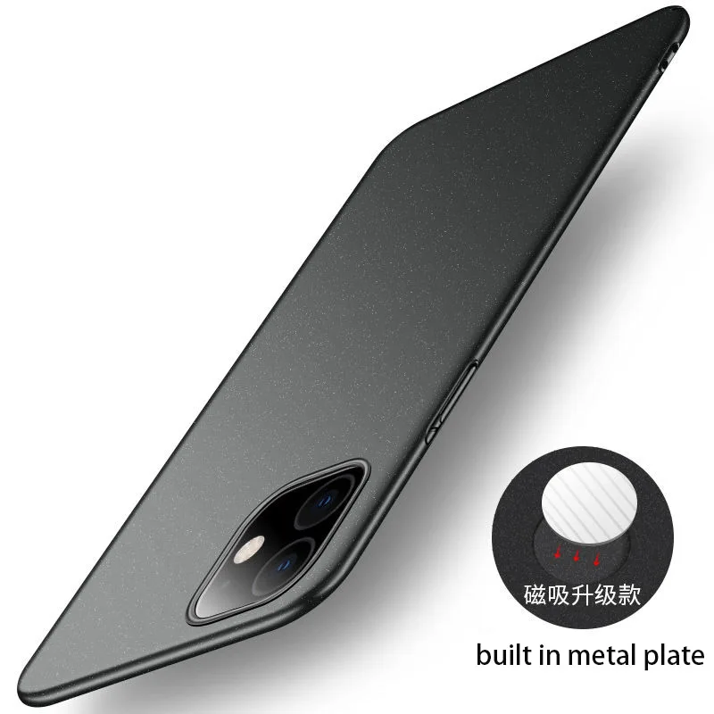 Aixuan чехол для телефона для iPhone 11 Pro XS X 10 Скрытая металлическая пластина автомобильный Магнитный чехол-крышка для iPhone XR XS MAX Capa Fundas - Цвет: black with metal