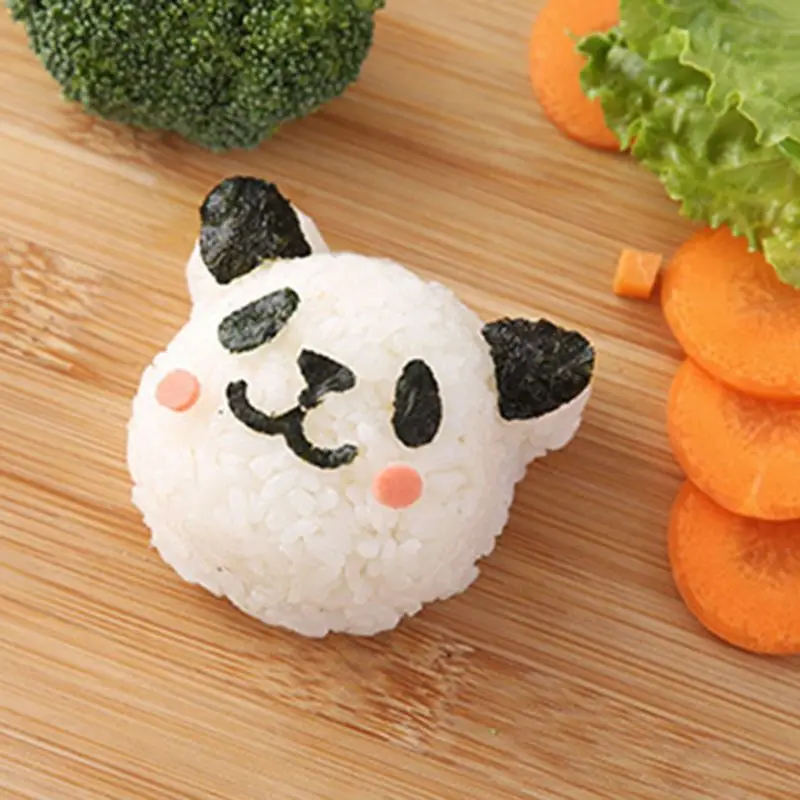 

Cute Panda Onigiri Shaper Rice Ball Mold DIY Sushi Mould Kitchen Gadgets Bento