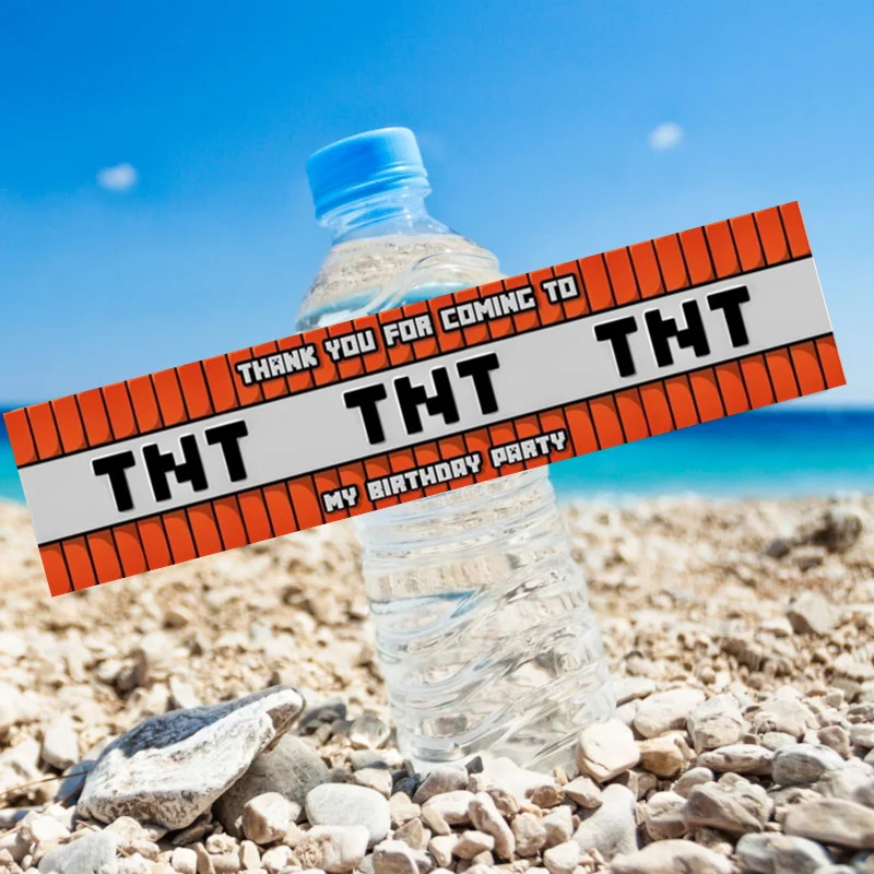 Minecraft Water Bottle Label