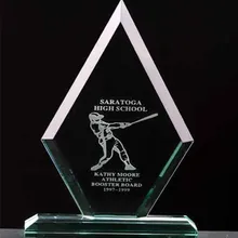 200*120*50 мм Нефритовая стеклянная награда Для Украшения Стеклянных бизнес-подарков, стеклянный трофей офисное украшение