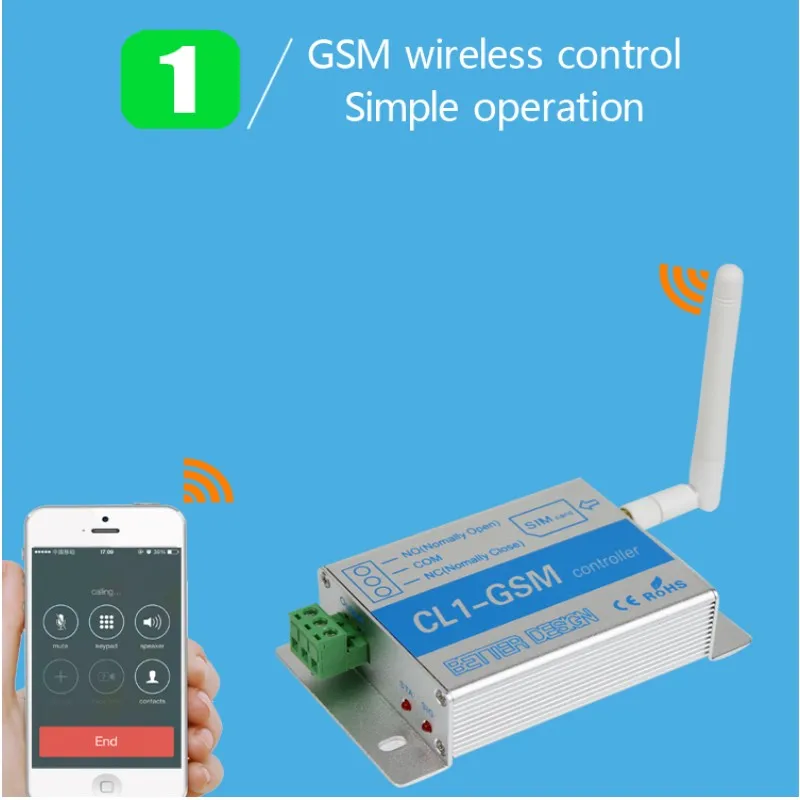 CL1-GSMV Remote Controller Smart Switch Wireless GSM Controller,Easy Operation 
