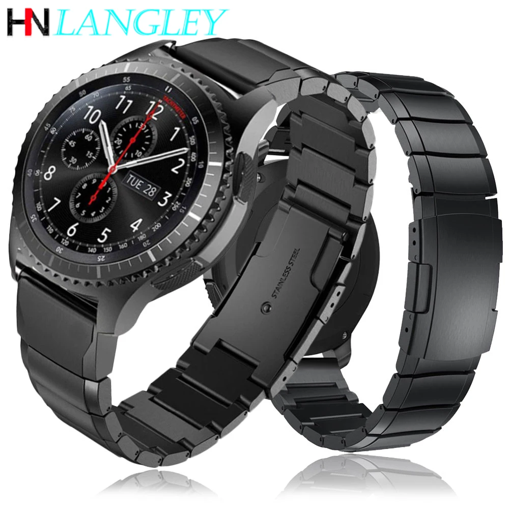 Ремешок из нержавеющей стали для Samsung Galaxy Active Watch 42 46 мм браслет HUAWEI watch GT2 Amazfit Bip Pace