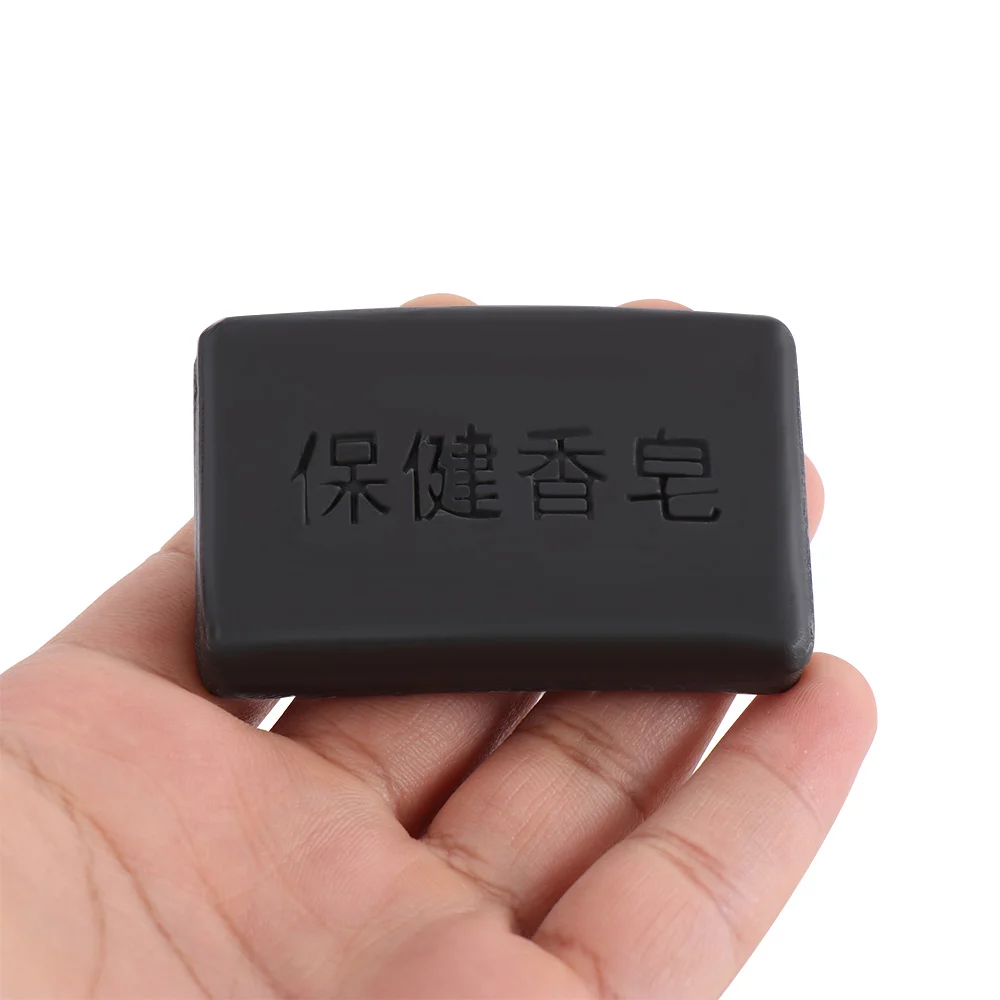 

Black Bamboo Charcoal Soap Face Body Shower Clear Anti Bacterial Tourmaline Remover Acne Soap Health Care