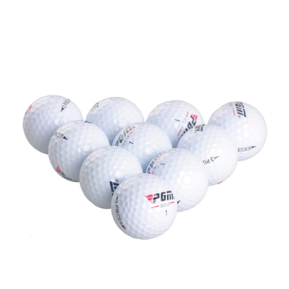 PGM мячи для гольфа белые уличные спортивные мячи для игры в гольф тренировочный матч соревнование резиновый трехслойный высококачественный трехслойный мяч 1 шт